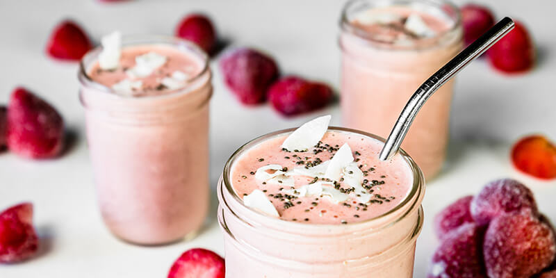 Steel Straw In Smoothie